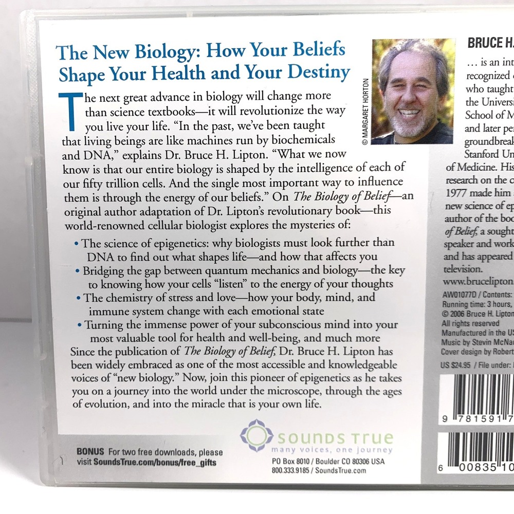 The Biology of Belief: Unleashing the Power of Consciousness -Bruce H. Lipton CD - Picture 4 of 12